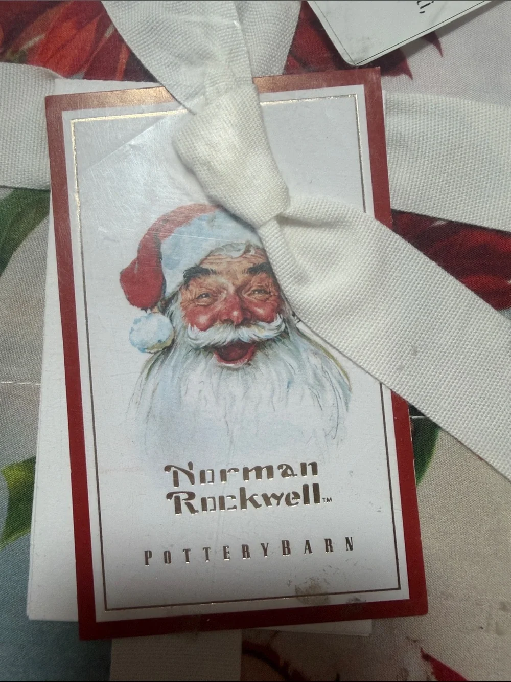 Pottery Barn Norman Rockwell Holiday Sheet Set - Red, Green, Blue, Cream